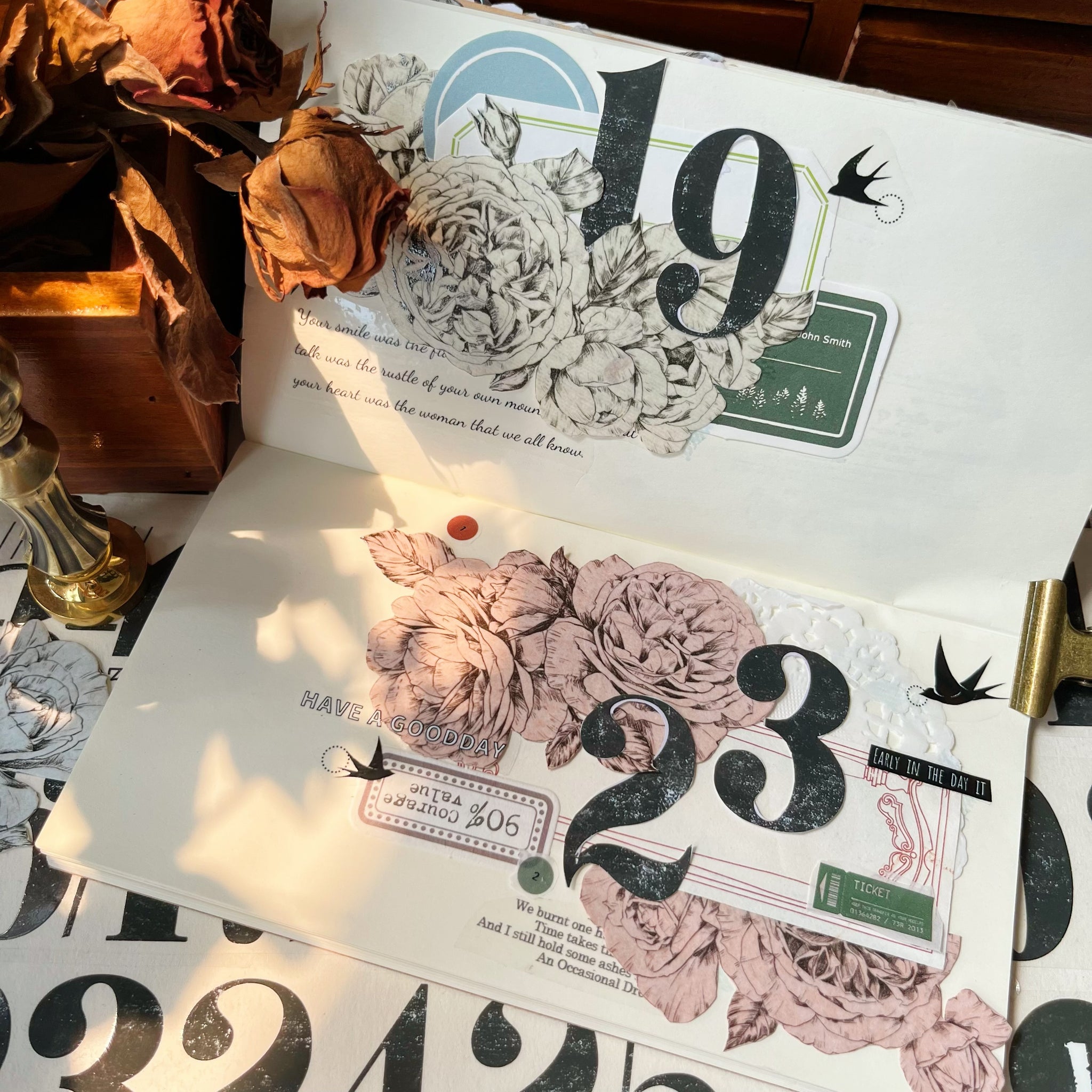 Yier Washi Tape: Flower Etchings