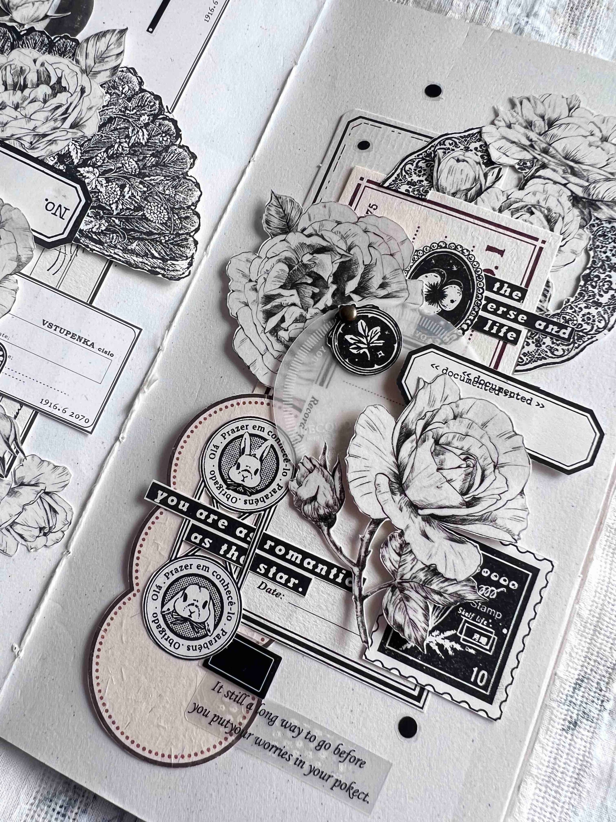 Yier Washi Tape: Flower Etchings