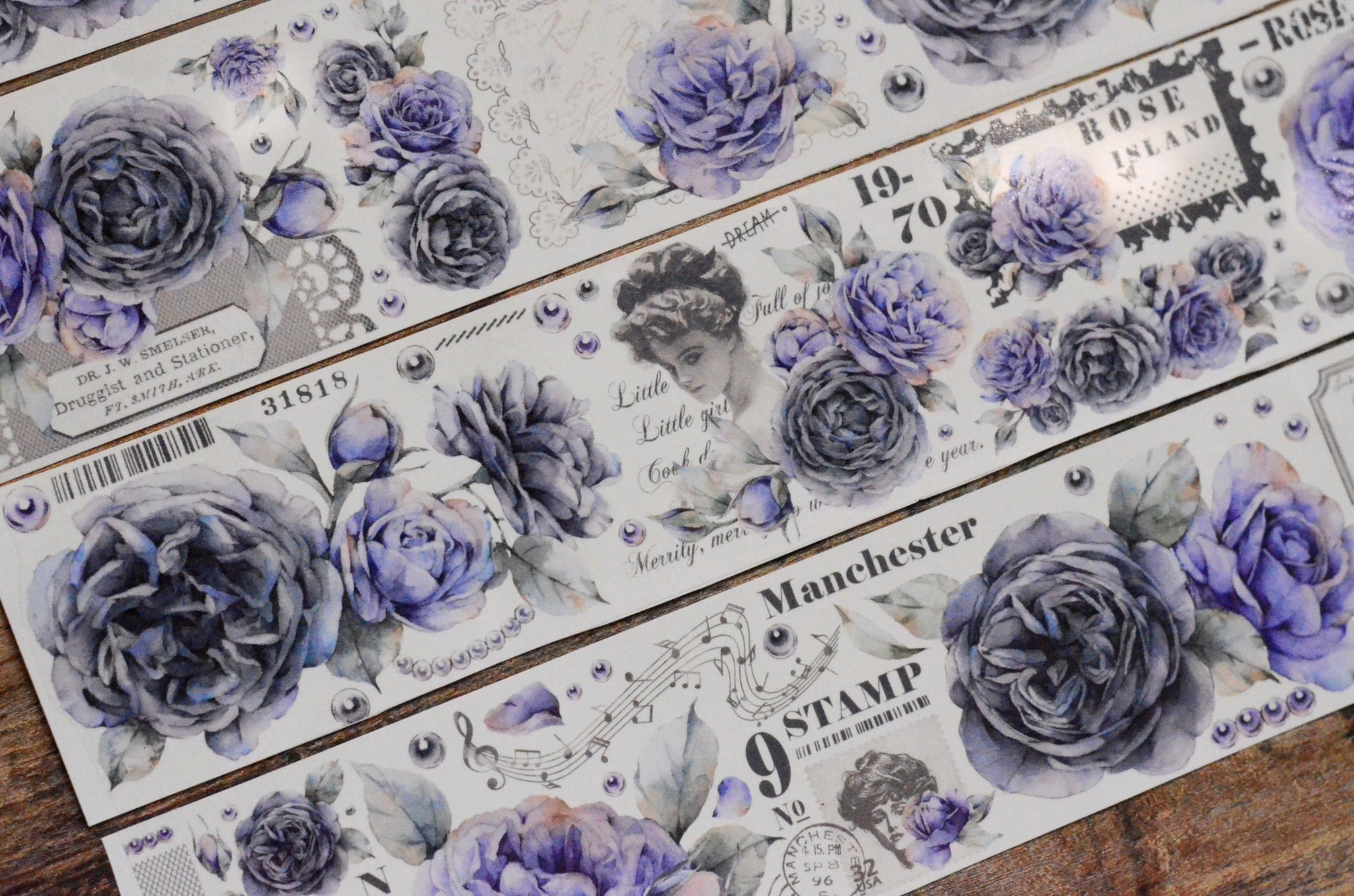 Yier Masking Tape: Purple Ink