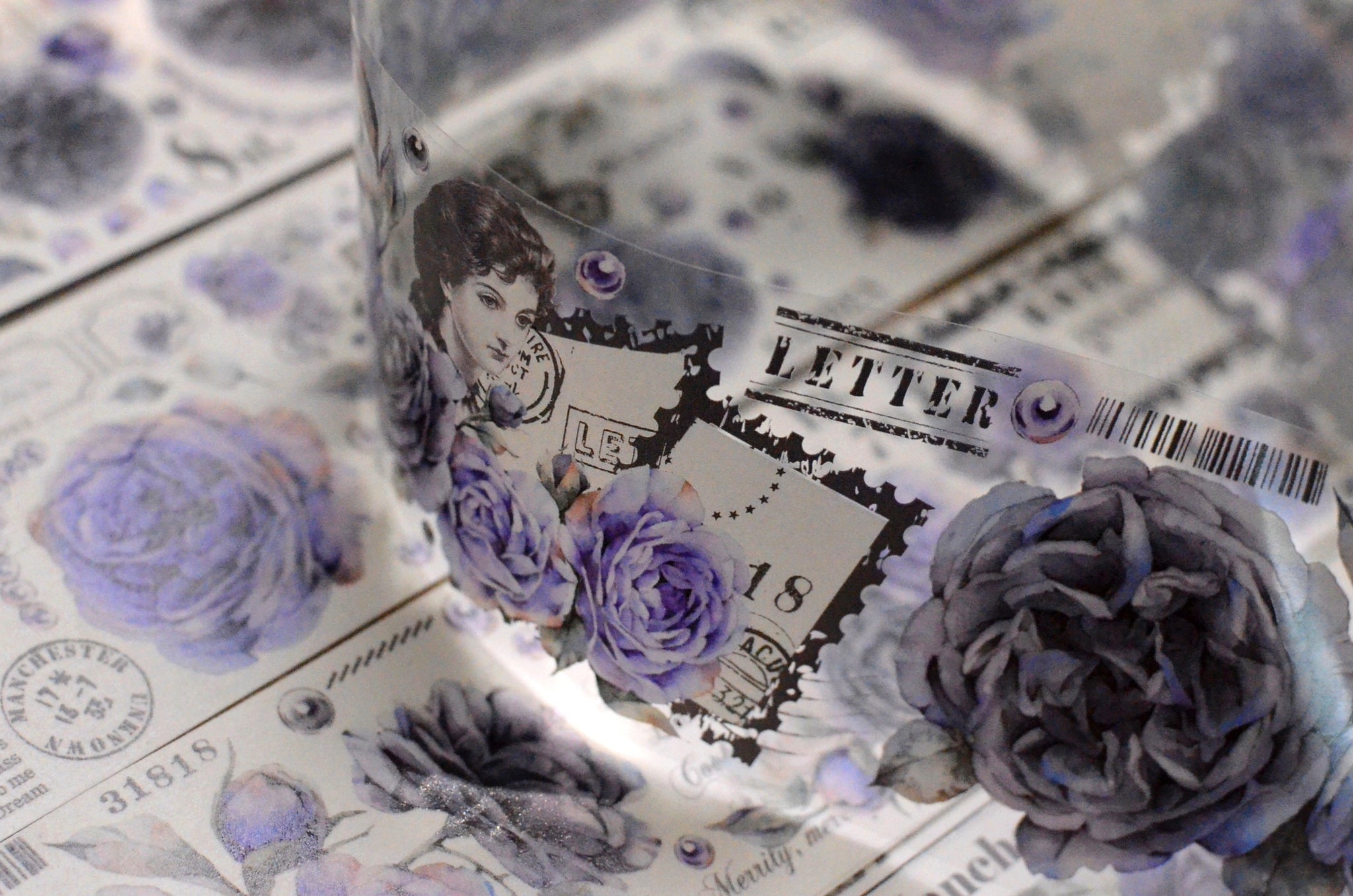 Yier Masking Tape: Purple Ink