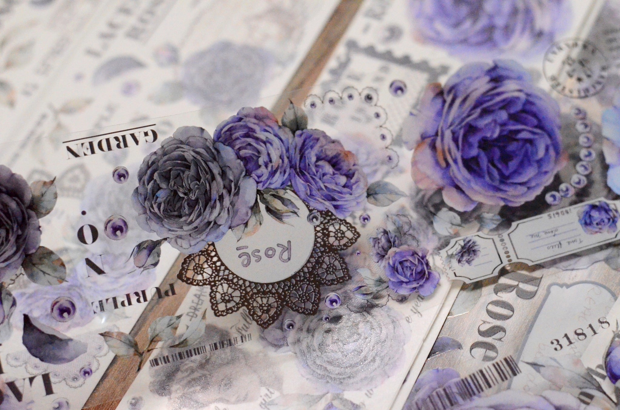 Yier Masking Tape: Purple Ink