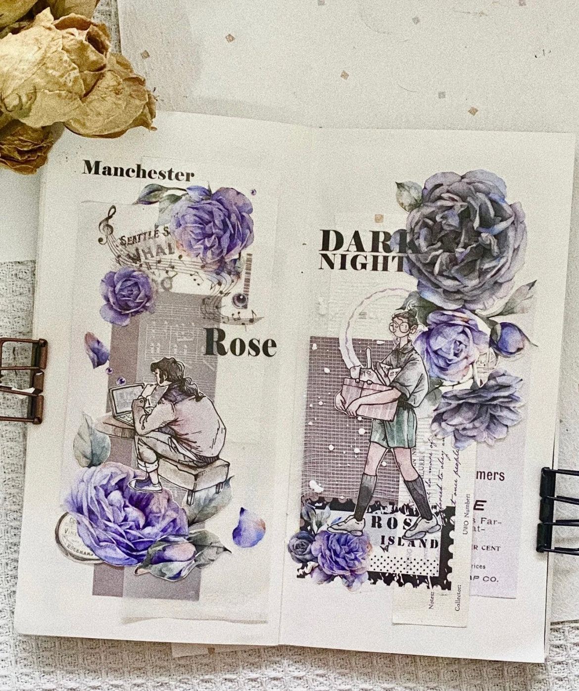 Yier Masking Tape: Purple Ink