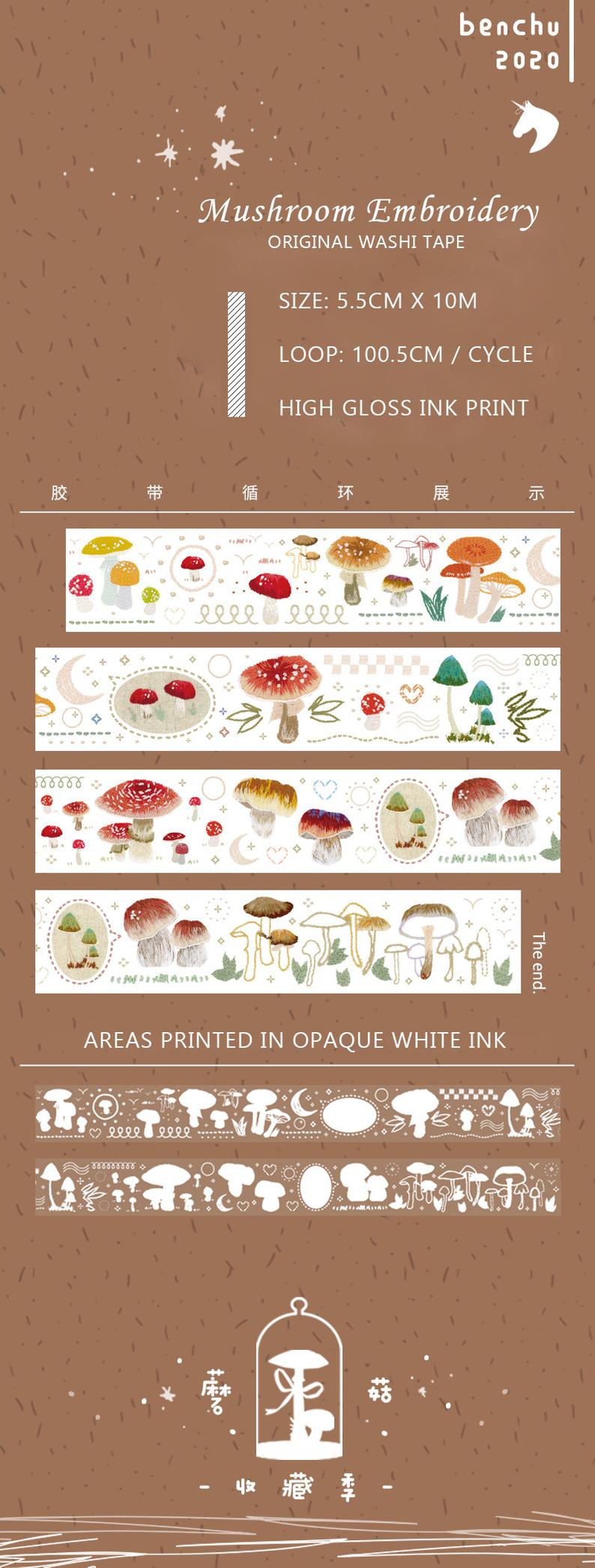 Mushroom Fantasia Washi Tape