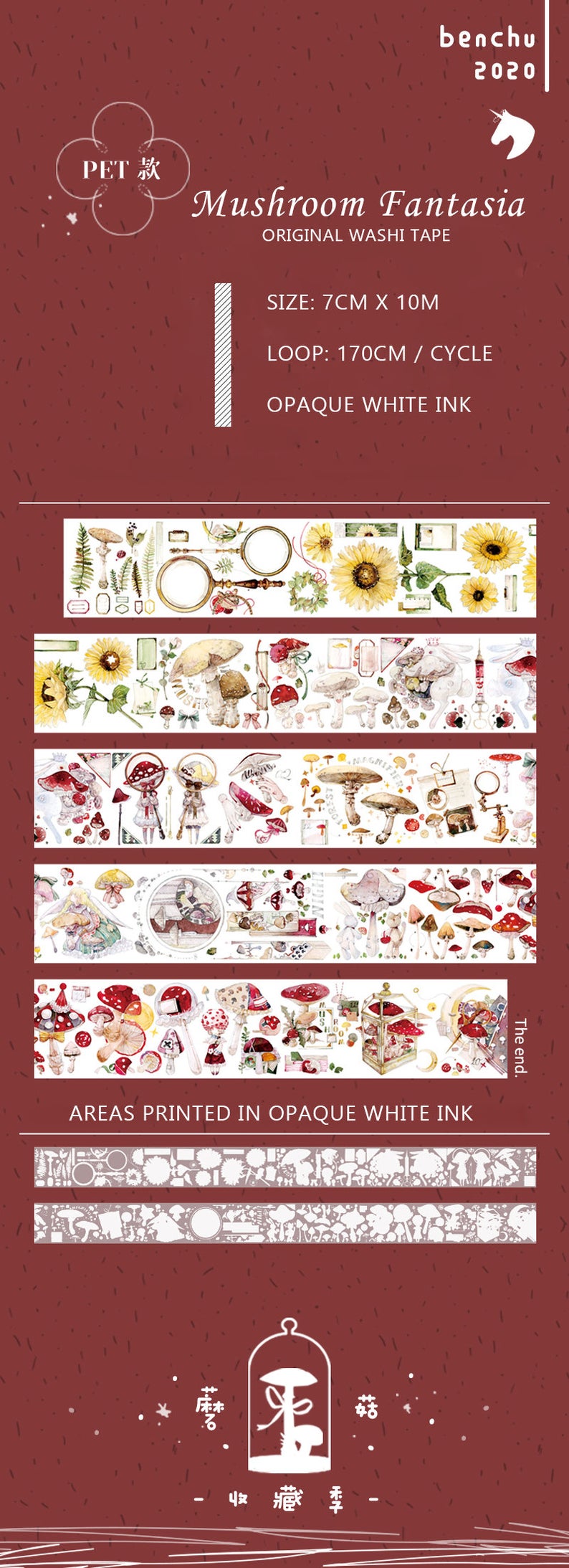 Mushroom Fantasia Washi Tape