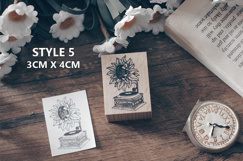 Sunflower Wooden Stamps