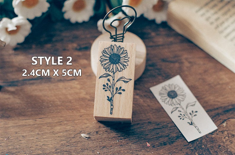 Sunflower Wooden Stamps