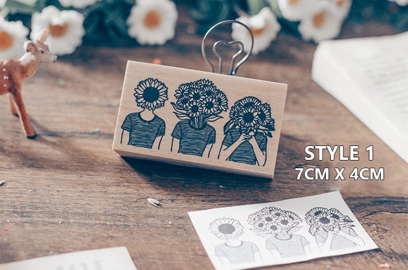 Sunflower Wooden Stamps