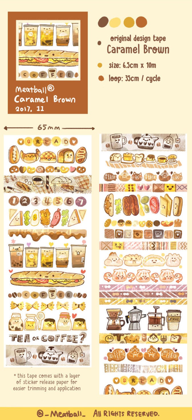 Meatball Washi Tape: Color Lab Series
