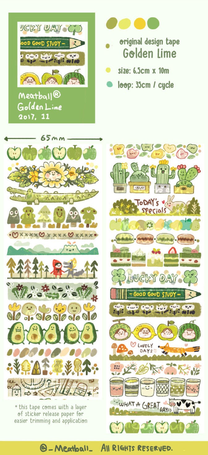 Meatball Washi Tape: Color Lab Series