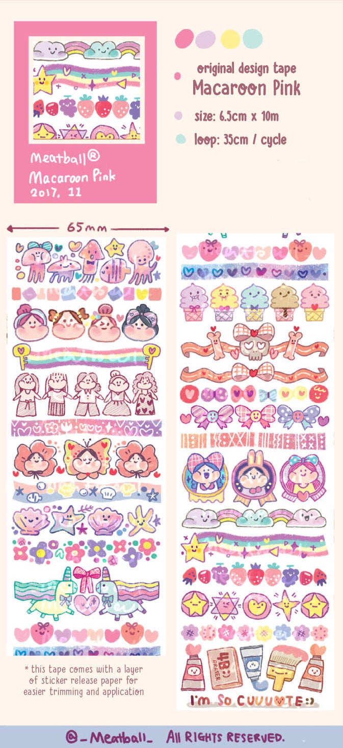 Meatball Washi Tape: Color Lab Series