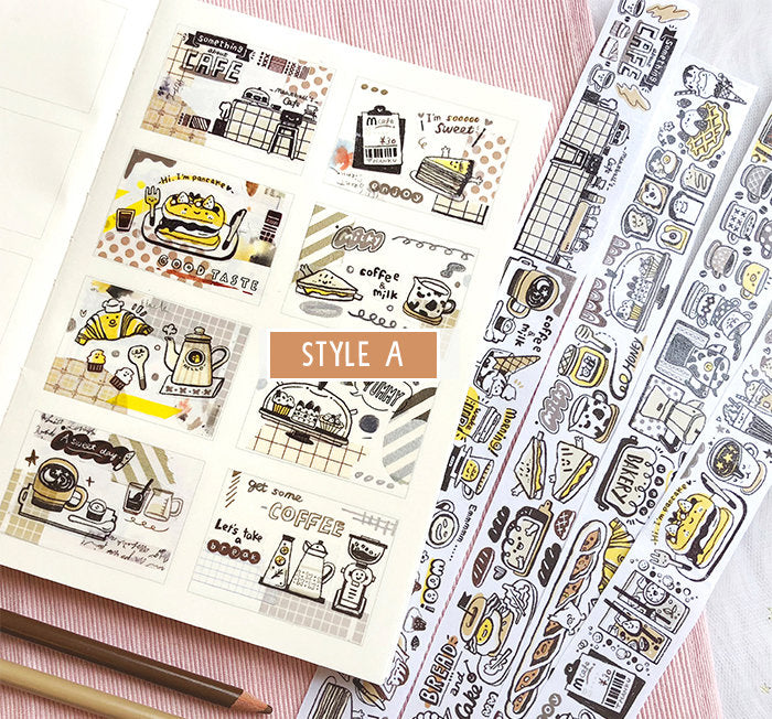 Meatball Washi Tape: Bakery Cafe