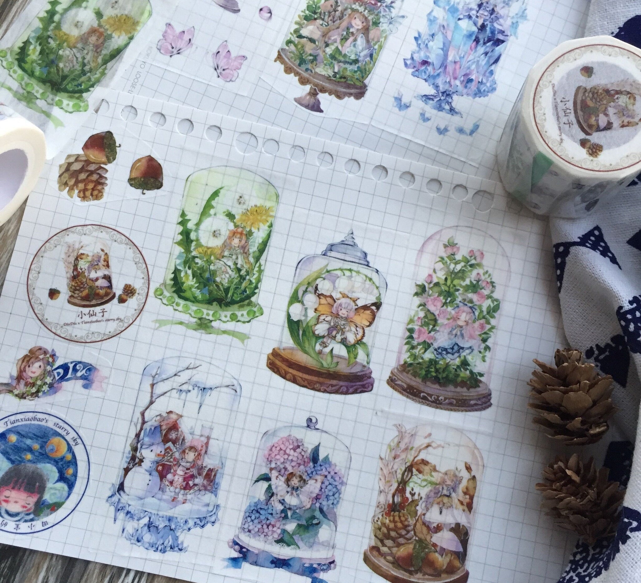 Tianxiaobao's Starry Sky Masking Tape: Fairy Bottles