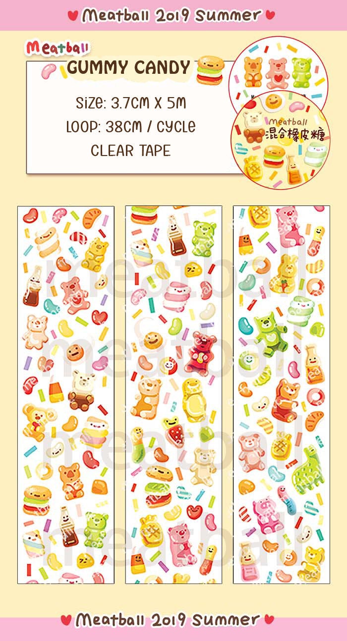 Meatball Washi Tape: Gummy Candy