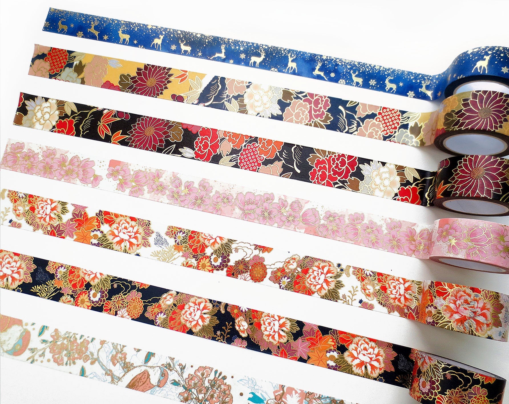 Assorted Gold and Silver Foil Washi Tapes