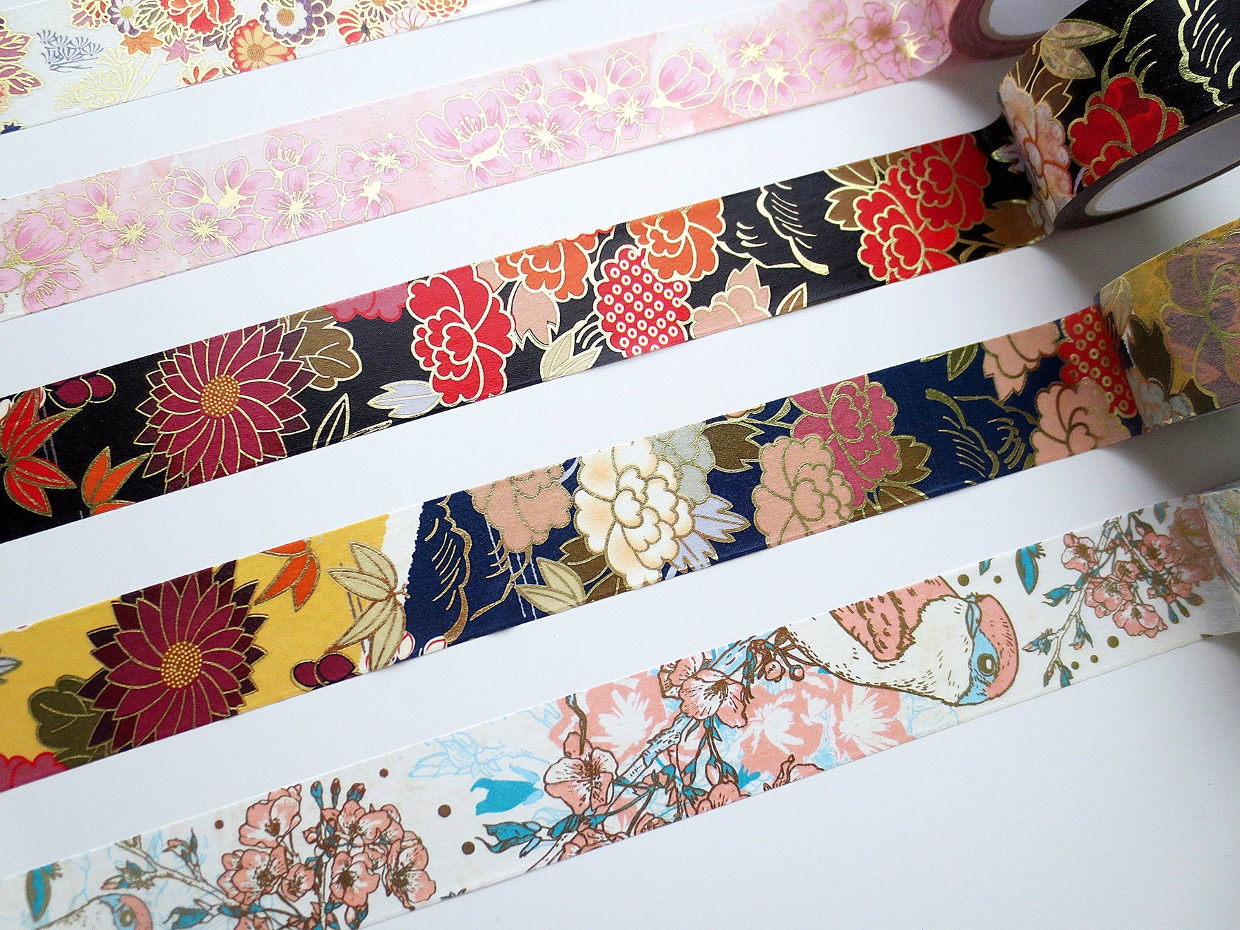 Assorted Gold and Silver Foil Washi Tapes