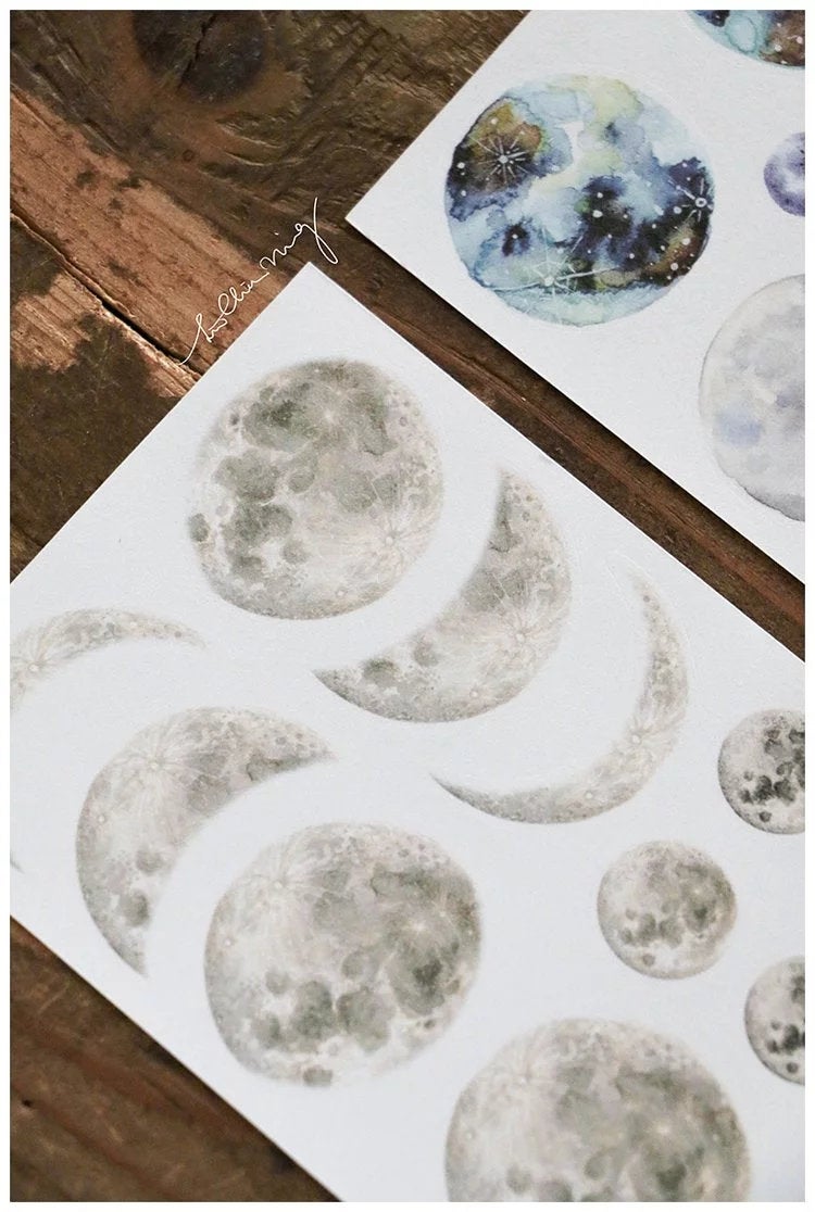 LCN Design Studio: Watercolor Planets Sticker Sheets