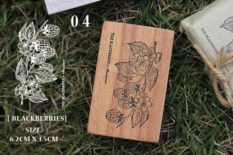 Botany Study Large Wooden Stamps