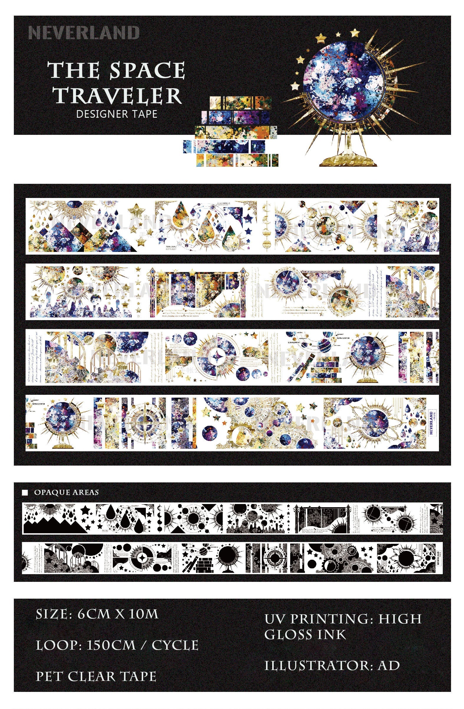 Neverland Clear Tape: The Space Traveler & The Time Traveler