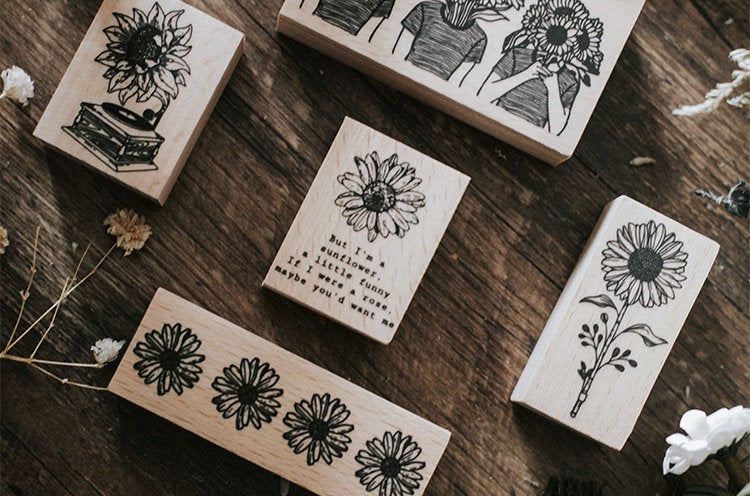 Sunflower Wooden Stamps