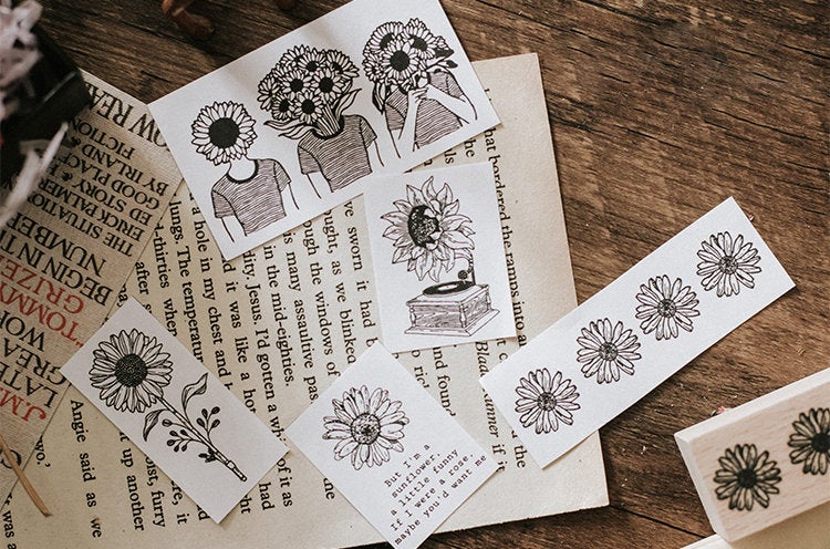 Sunflower Wooden Stamps