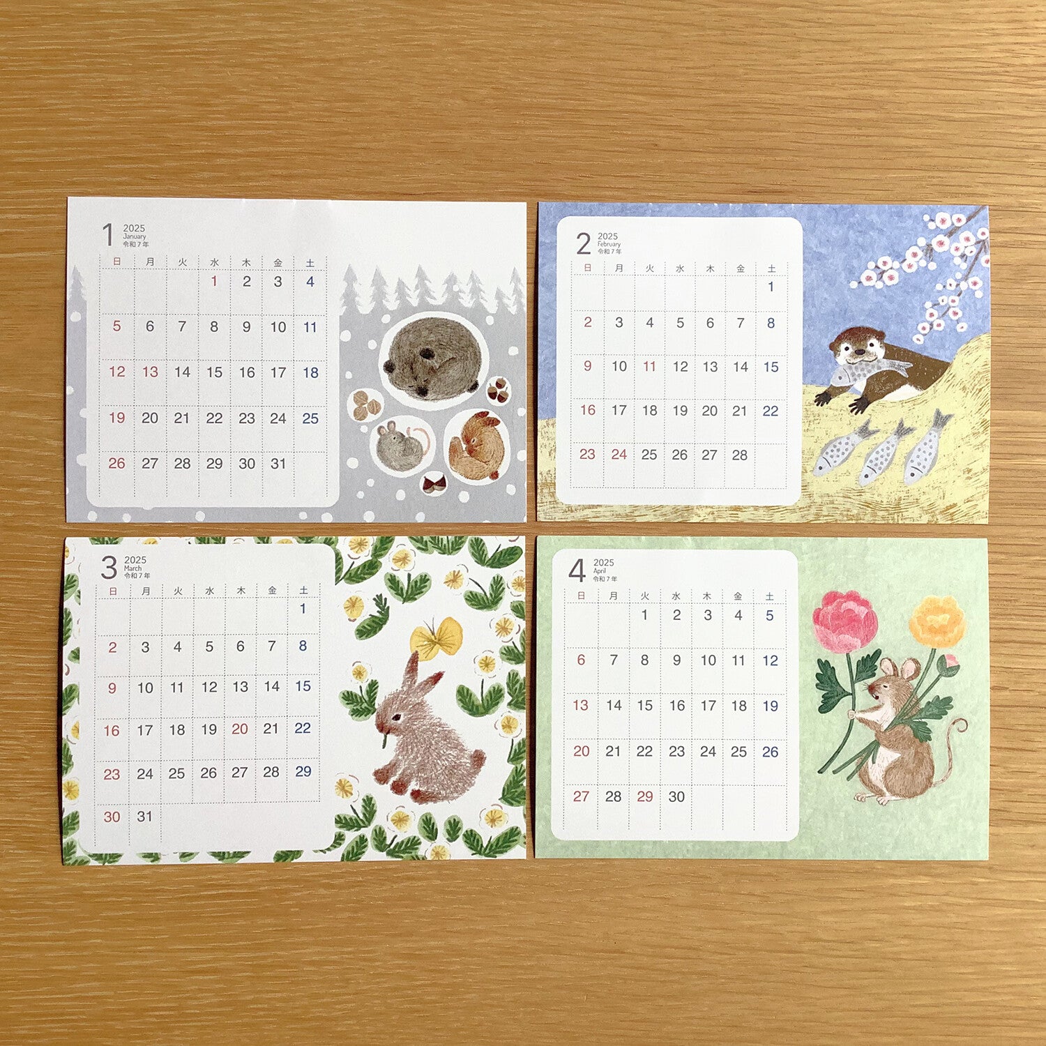 4Legs 2025 Calendar Cards: Animals