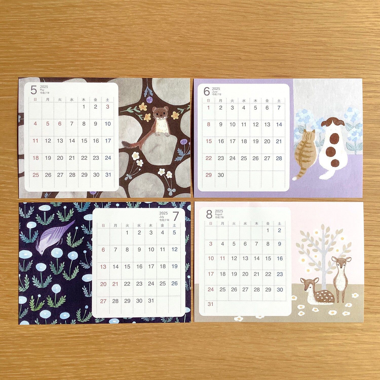 4Legs 2025 Calendar Cards: Animals