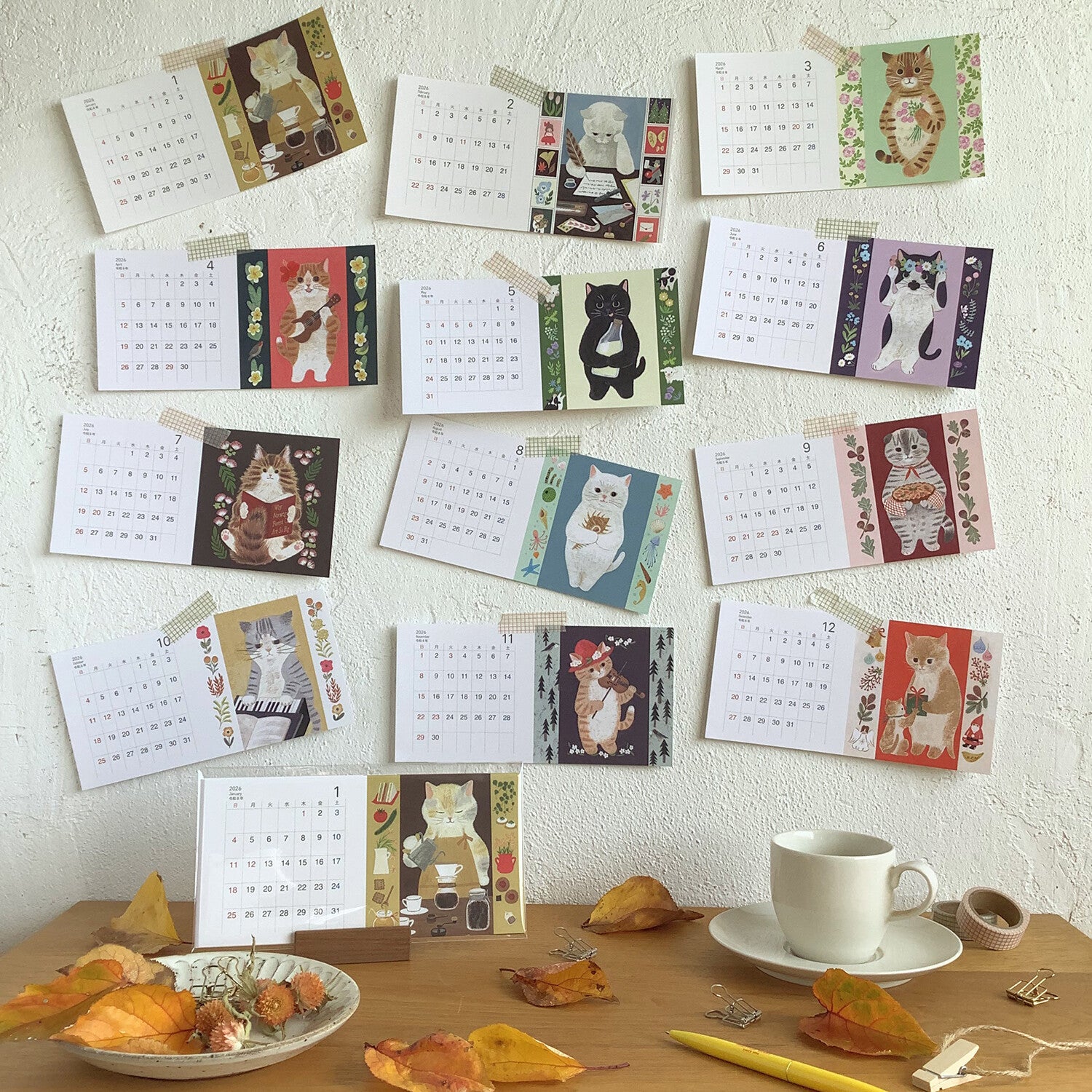 4Legs 2026 Calendar Cards: Cats