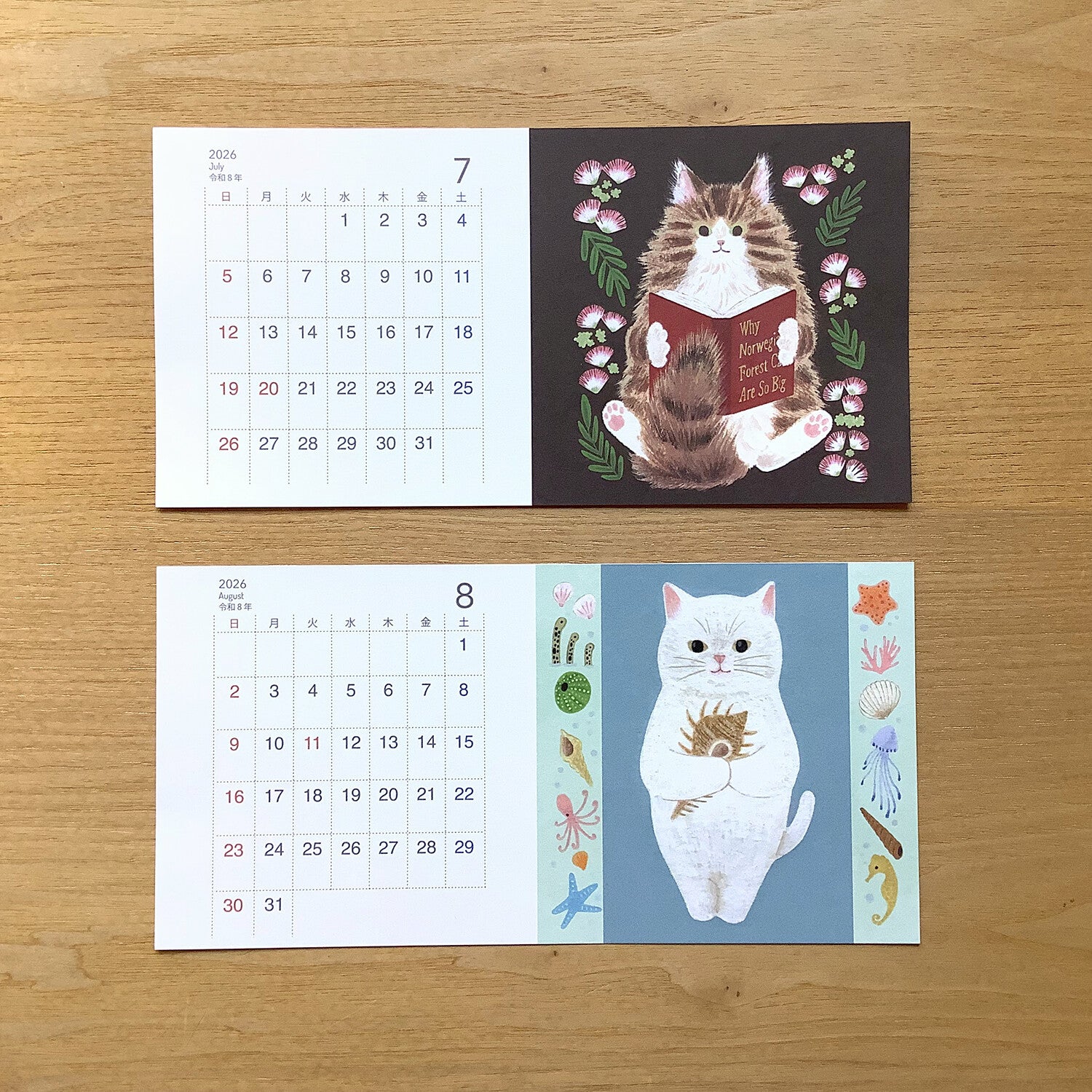 4Legs 2026 Calendar Cards: Cats