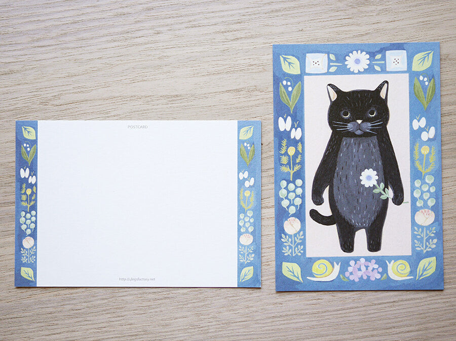 4Legs Postcard: Black Cat