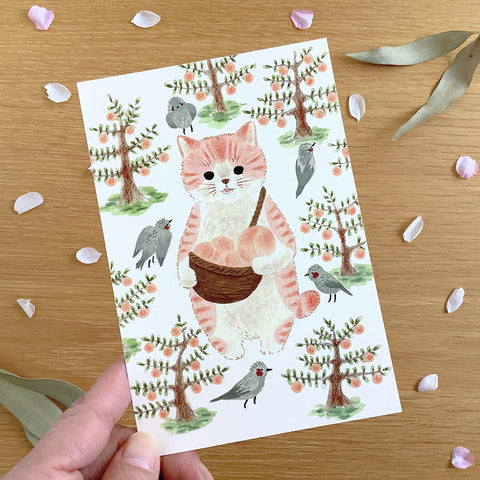 4Legs Postcard: Cat In A Picture Book #13 Momotora