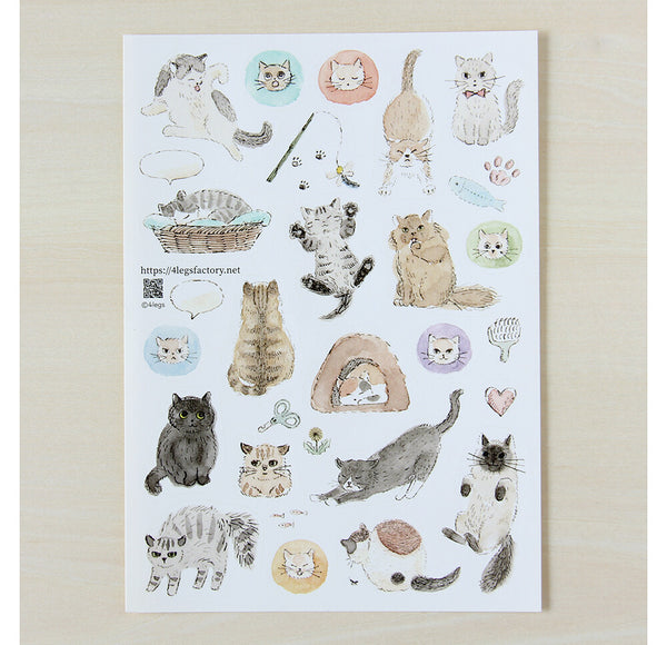 4Legs Sticker Sheet: Cats