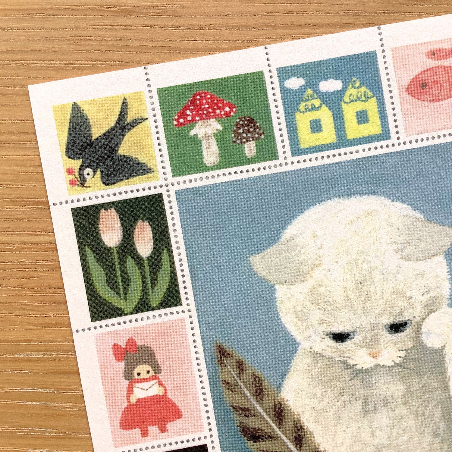 4Legs Postcard: Cat Writing A Letter