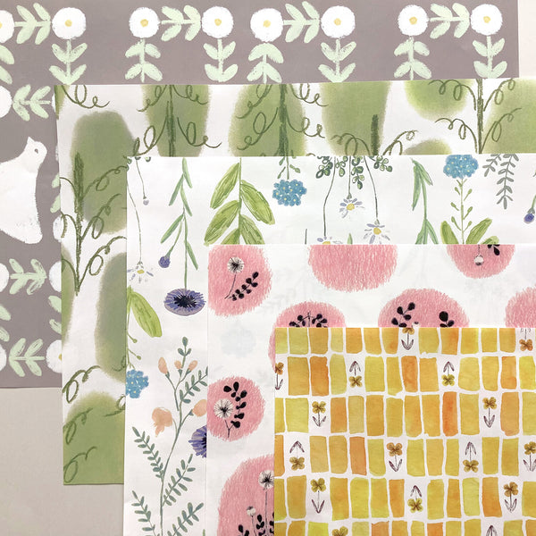 4Legs Wrapping Paper: Flower Painting