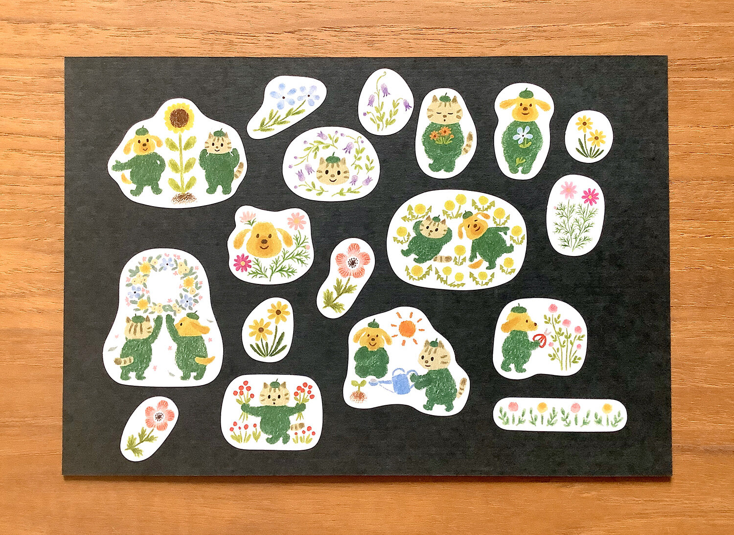 4Legs Sticker Sheet: Gardening Cats and Dogs