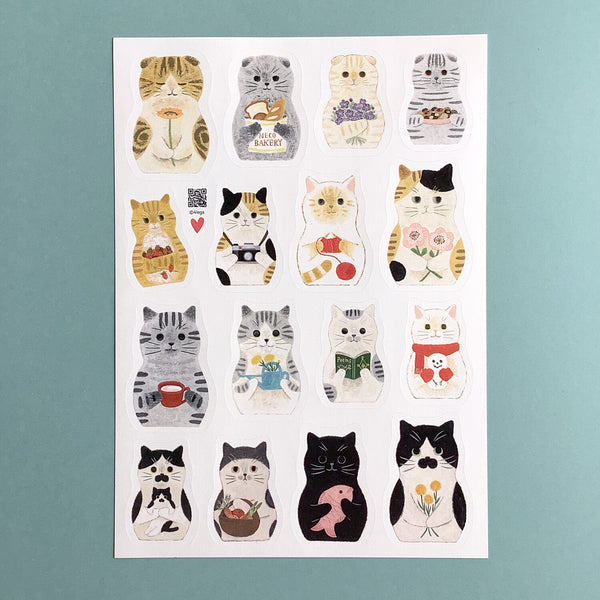 4Legs Sticker Sheet: Matryoshka Cats