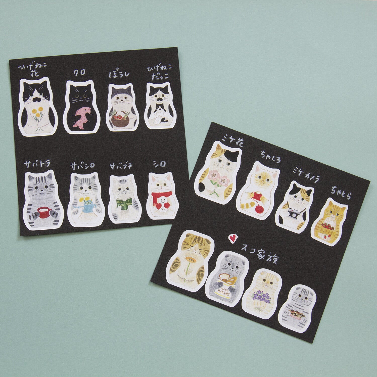 4Legs Sticker Sheet: Matryoshka Cats