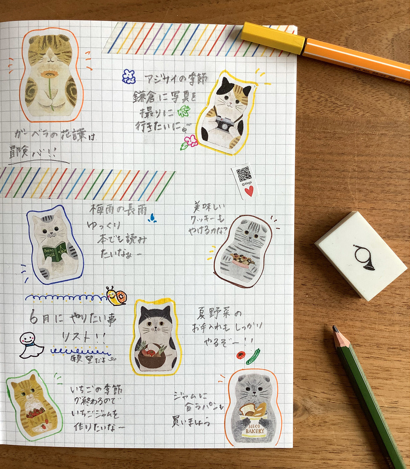 4Legs Sticker Sheet: Matryoshka Cats