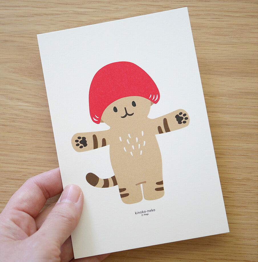 4Legs Postcard: Mushroom Cat