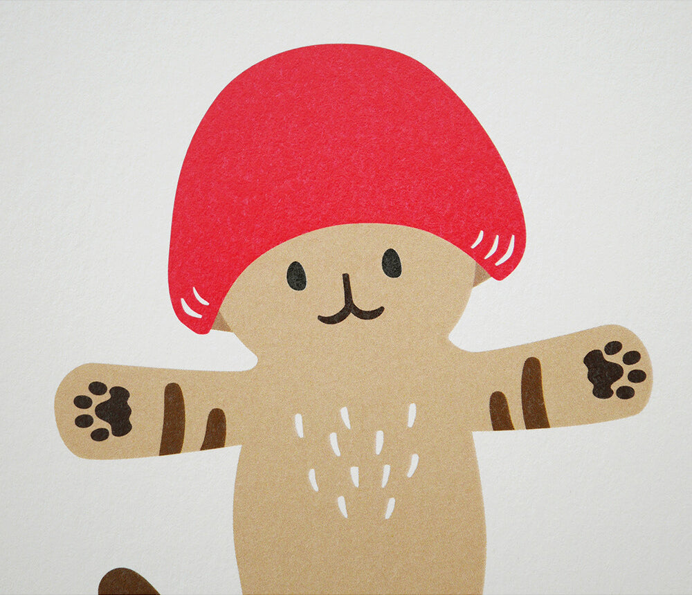 4Legs Postcard: Mushroom Cat