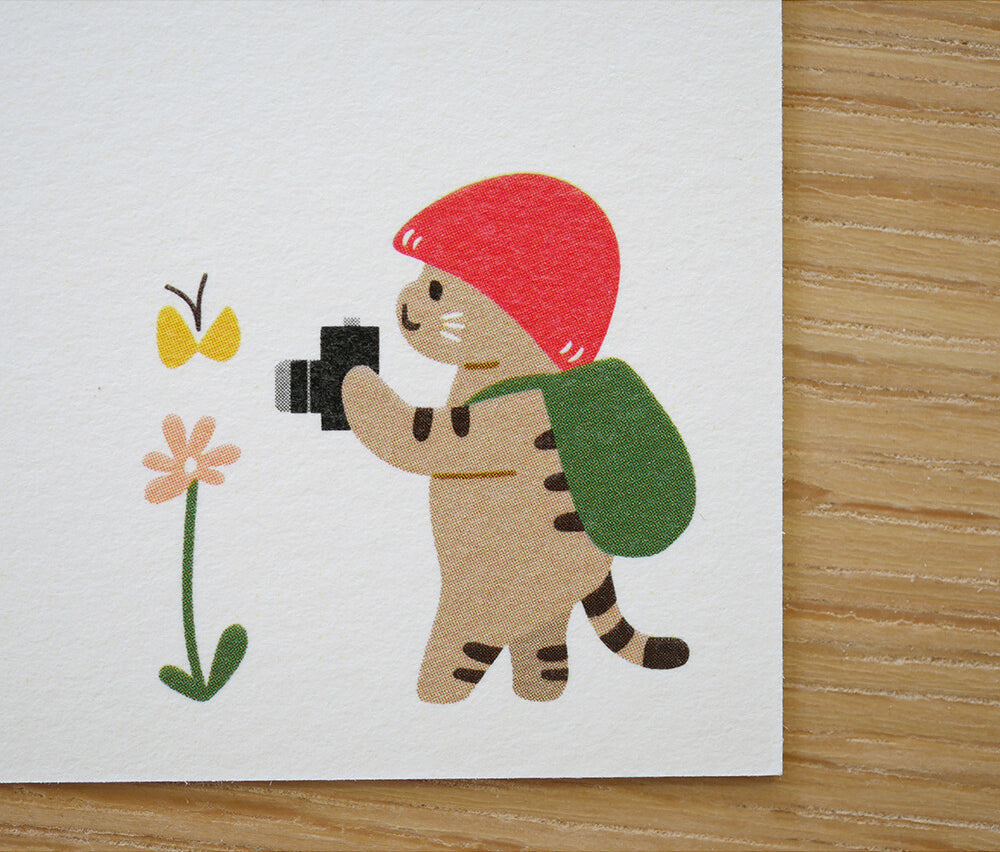 4Legs Postcard: Mushroom Cat