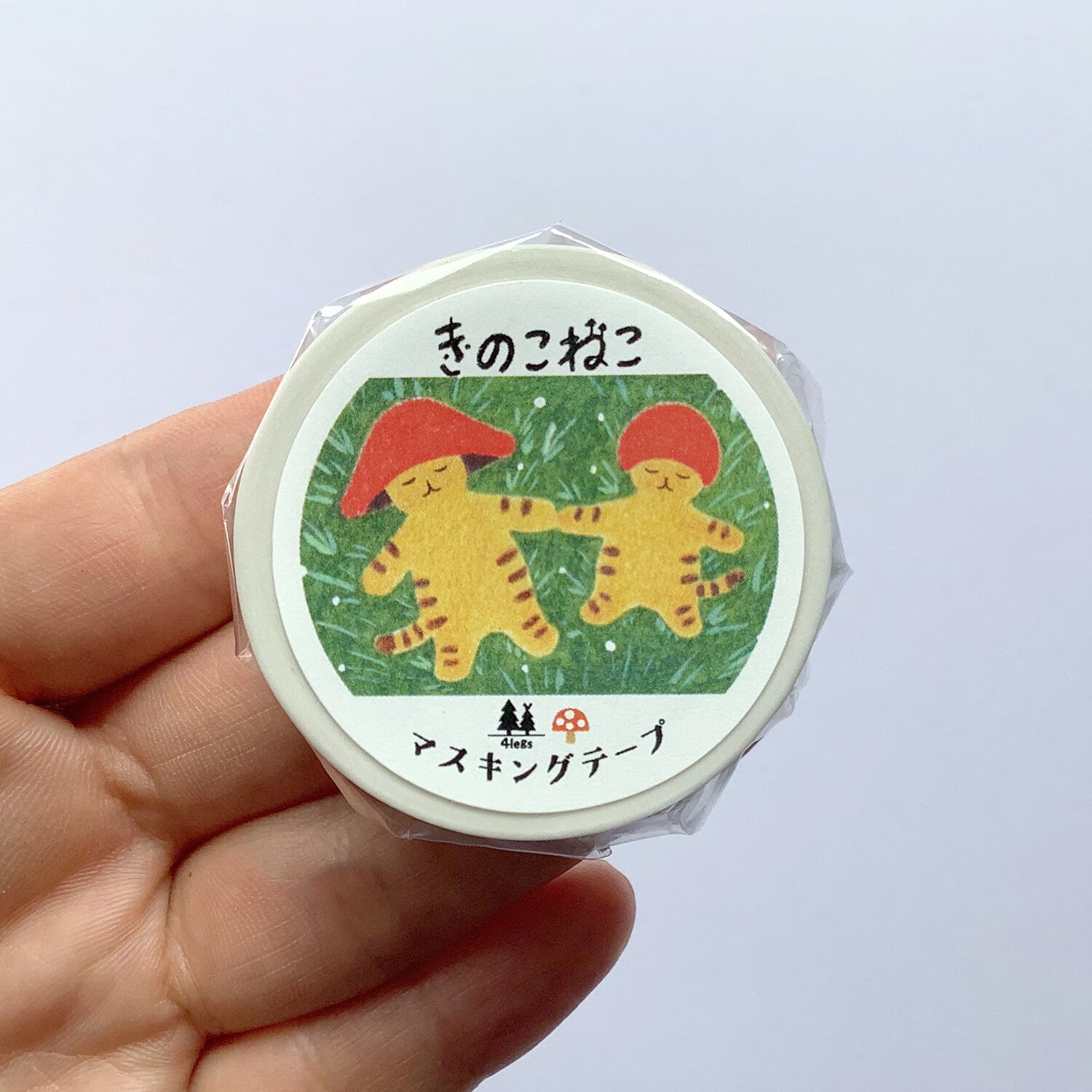 4Legs Washi Tape: Mushroom Cat 2