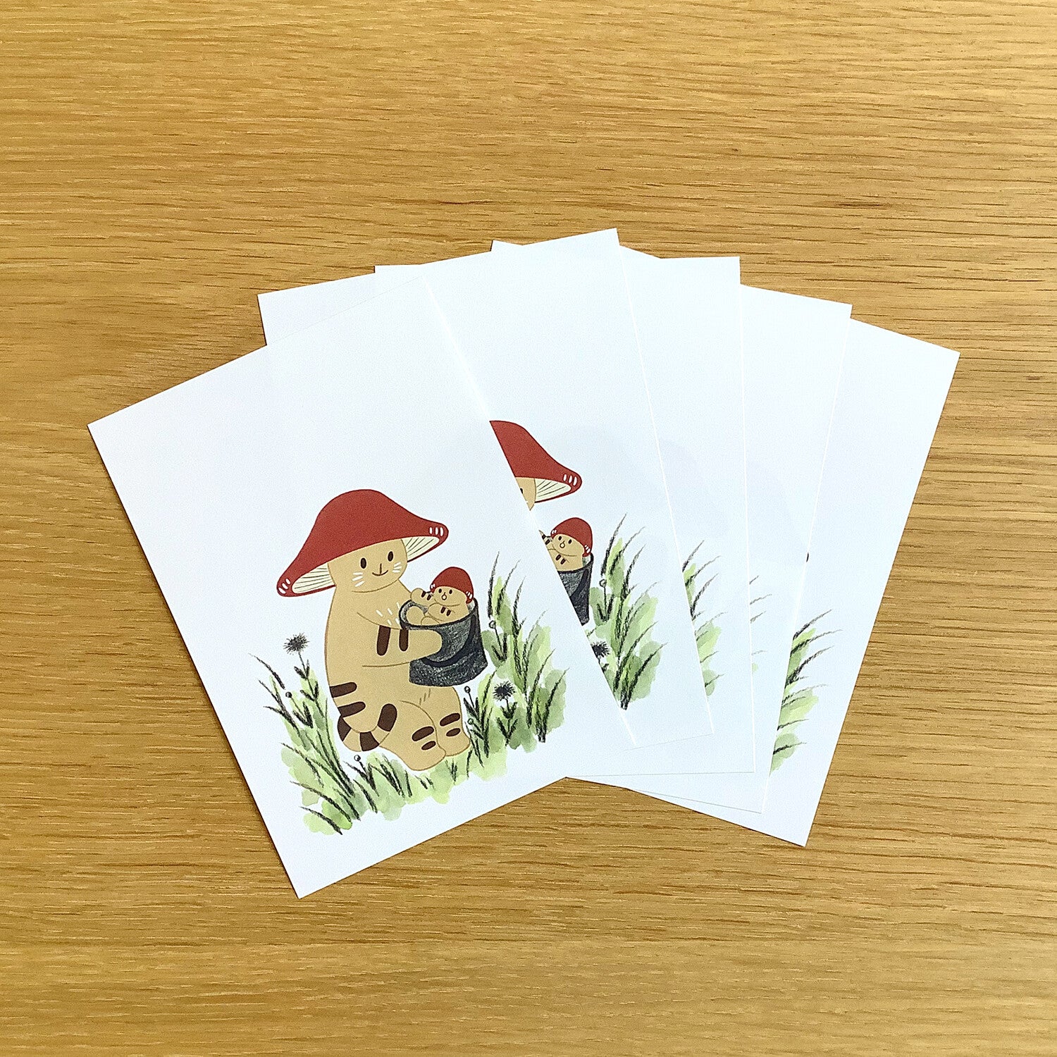 4Legs Letter Paper: Mushroom Cats