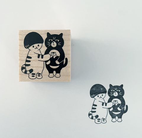 4Legs Rubber Stamp: Cat Friend