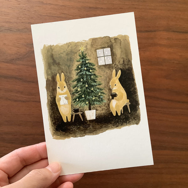 4Legs Postcard: Rabbit Christmas
