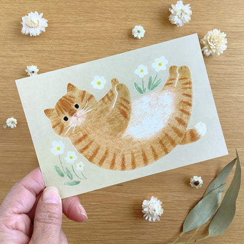 4Legs Postcard: Rub My Belly