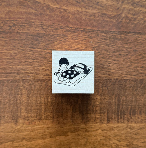 4Legs Rubber Stamp: Caught A Cold