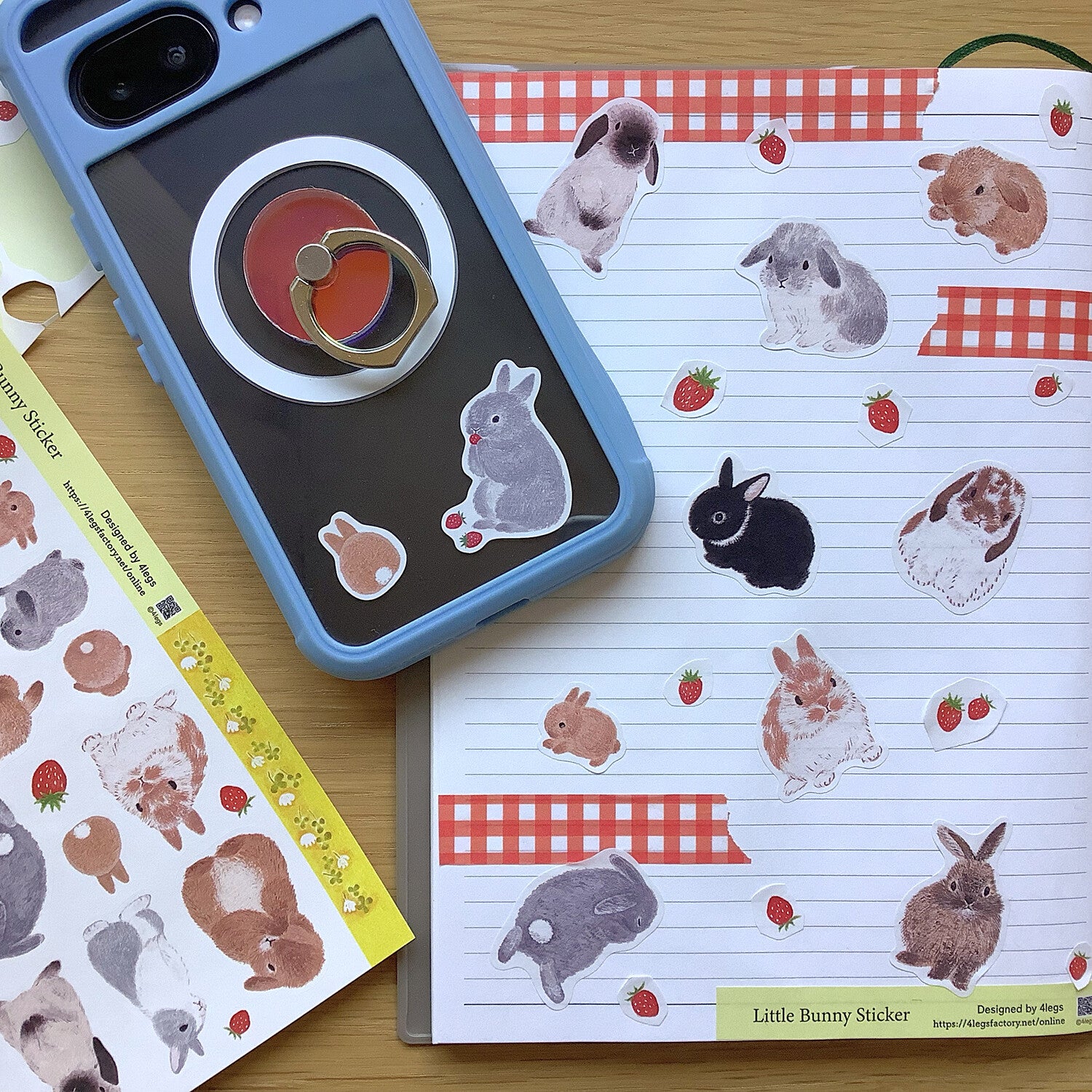 4Legs Sticker Sheet: Spring Rabbits