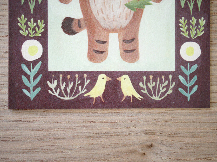 4Legs Postcard: Tabby Tiger Cat