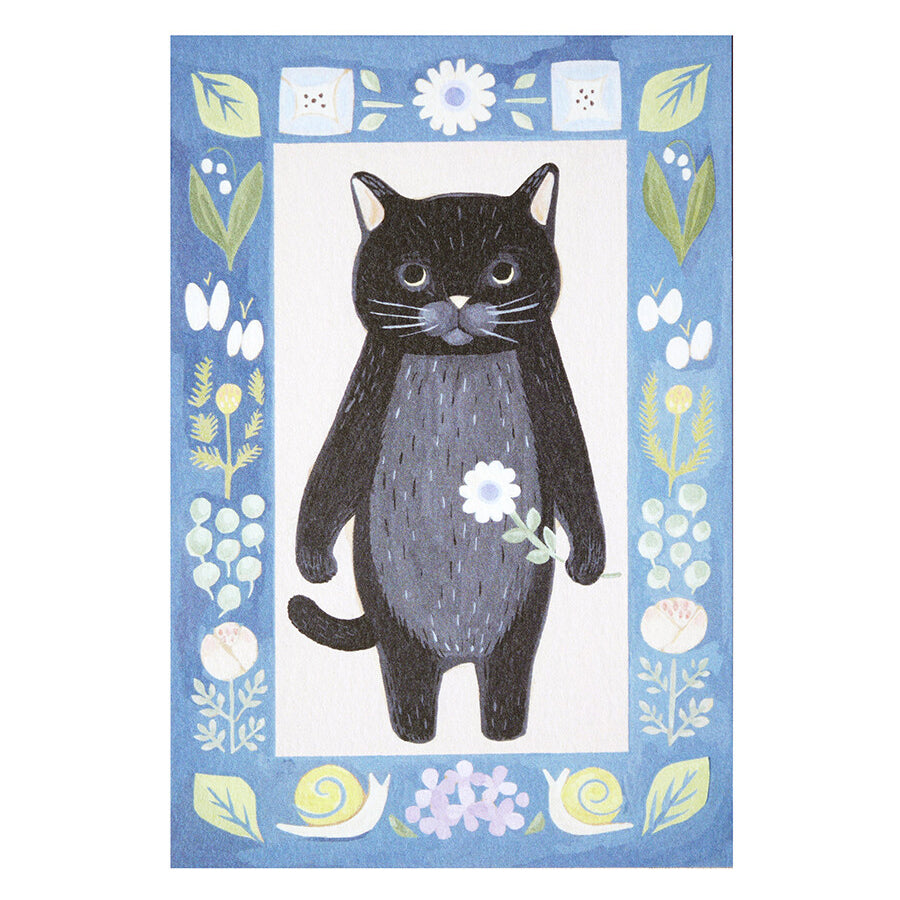 4Legs Postcard: Black Cat