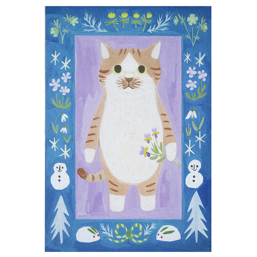 4Legs Postcard: Orange Cat with White Socks